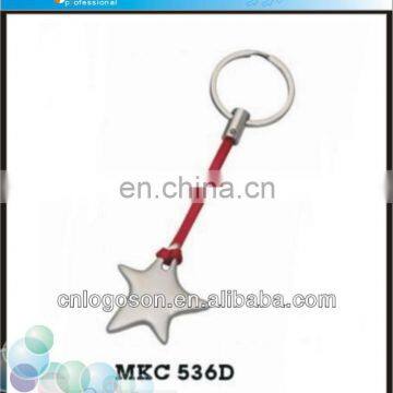 China Supplier Wholesale Blank Metal Keychains Star Shape Blank Metal Keyrings