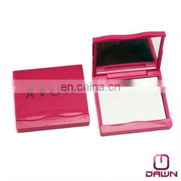 Promotional red square plastic compact mirror CD-MP014