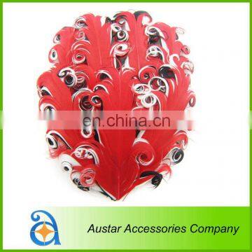 3 Tones WHITE/PURPLE/TURQUOISE Curly Goose Feather Pads,Nagoire Feather Pads for Baby DIY Headband photo-5