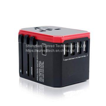 Newest Type C 3.0A Fast USB Chargers 8A Fuse Portable World Travel Adapter 5V Adaptor Multi Plug Outlet photo-2