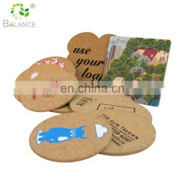 Round Custom Cork Coaster / Wooden Coaster Blank Ceramic Coaster With Cork Back photo-2