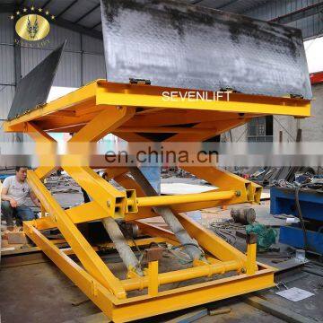 7LSJG Shandong SevenLift Micro Hydraulic Two Upright Scissor Lift In-ground 3.5t