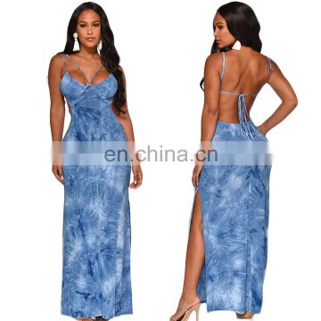 Ladies new dye long bandage and tube dress&long silk slip dress