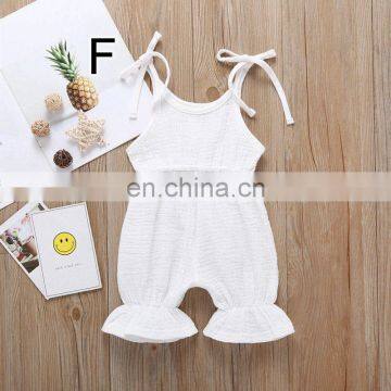 2019 Summer Linen Baby Folding Suit Baby Crawling Suit With Short Sleeve Cotton Triangular Pants photo-6