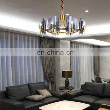 Hot Sale Fashion Home Bedroom Hanging Modern Glass Pendant Light Chandelier photo-4