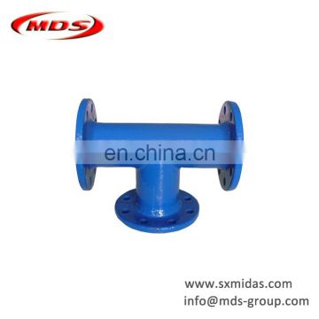 DI Ductile Cast Iron All Flanged Red Tee Pipe Fitting