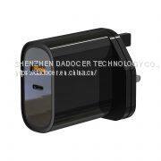 1 Type C(18W)+ 1 USB(18W) UK Plug Mobile Charger Mobile Charger Manufacturer Wholesale Mobile Phone Charger photo-4