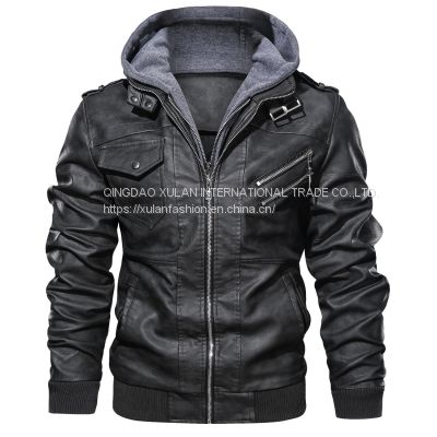 SUPPLY 2021 NEW FASHION MEN'S FAUX LEAHTER ECO PU JACKET