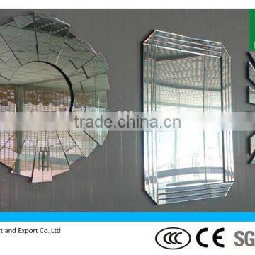 Frameless decorative bar mirror