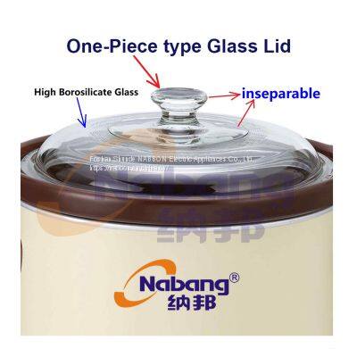 3.0L Multi Function Electric Slow Cooker With Ceramic Inner Pot & High Borosilicate Glass Lid photo-2