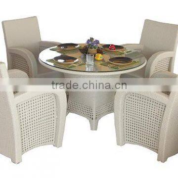 Rattan Indoor and Outdoor Restaurant Wicker Dining Furniture Set