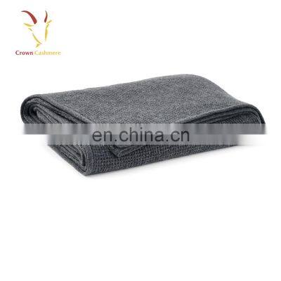 High Quality Solid Baby Cable Wool Cashmere Throw Blanket