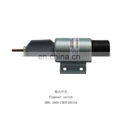 2003-24E2U1B1S1A Excavator solenoid valve for diesel engine Electric parts Shut Off /stop Solenoid valve