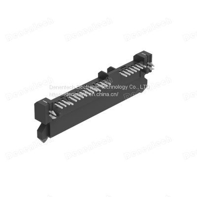 Denentech SATA 7+15P H4.20mm Female Right Angle DIP 1.80 Connector