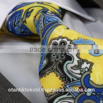 Yellow Paisley, Fashion tie, Latest Italian Style Neck Tie Gold Tie