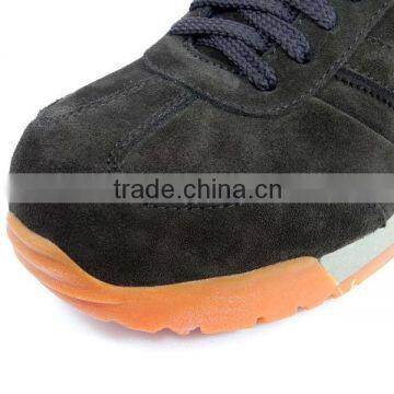 Suede Leather Anti Shock Casual Style Women Safety Shoe photo-5