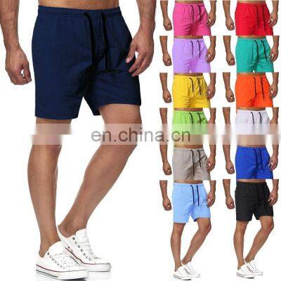 Custom men's fashion five-point pants casual solid color beach pants men's sports fitness shorts ten colors wholesale