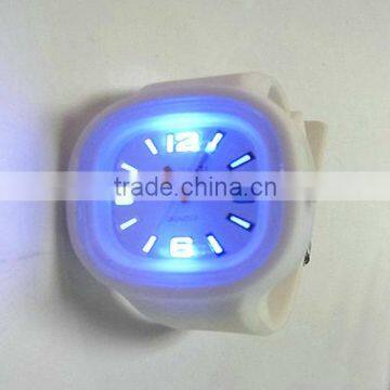 light blue silicone jelly watch