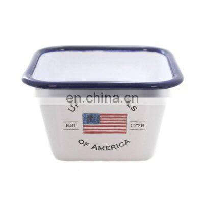 Hot Sale Environmental Solid Color Plain Enamel Metal Ice Bowl for Decoration photo-4