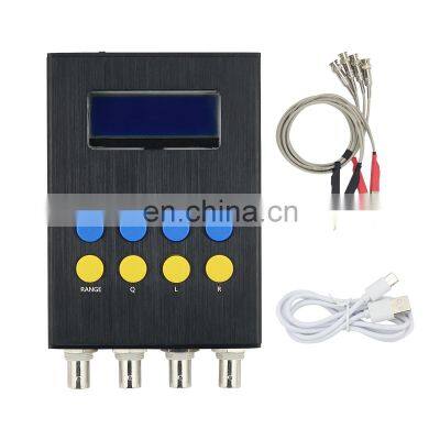 Digital LCR Bridge Tester Resistance Inductance Capacitance Meter ESR Test Kit with Built-in Battery