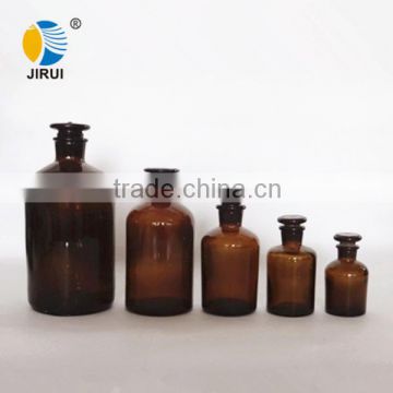 narrow mouth amber glass reagent bottle