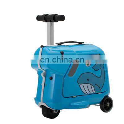 Air Wheel Series- Children's Electrical Riding Suitcase SQ3 Portable Children Fashion Luggage Trolley Cases With Scooter Ride