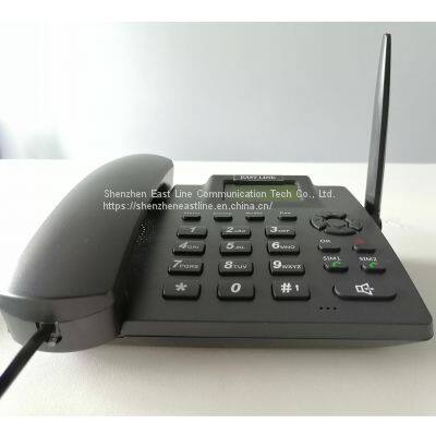 Fixed Wireless Phone 4G Desktop Telephone Support GSM 850/900/1800/1900MHZ SIM Card Cordless Phone With Antenna Radio Alarm Clock SMS Funtion for House Home Call Center Office Company Hotel photo-2