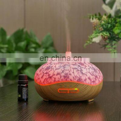 Home 300ml Wood Grain Aromatherapy 300 ml Portable Mini Wooden Ultrasonic Oil Essential Humidifier Aroma Air Diffuser photo-3