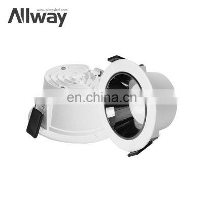 Tri Color Die Casting Aluminum Indoor Housing Office Recessed SMD2835 5Watt LED Downlight