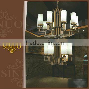 Made in china hotel chandelier glass decoration pieces