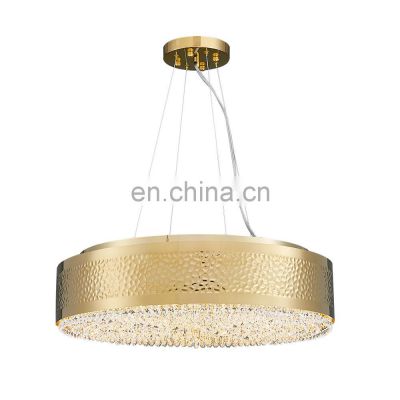 Modern Chandelier Light Crystal Luxury Gold Indoor Lighting Pendant Fixtures Living Room Home