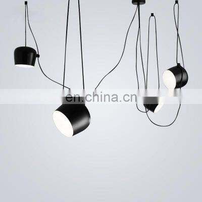 Simple Small Drum Pendant Lamp LED Chandeliers Restaurant Kitchen Nordic Industrial Contemporary Kitchen Ceiling Hanging Light