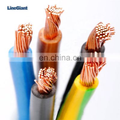 Heavy duty 450/750V electric wire THW THHN 2.5mm 4mm 10mm 16mm single core pvc insulated copper electrical cable wire