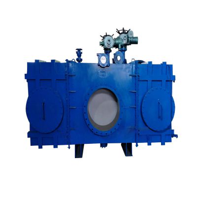 Factory supplied blast furnace gas baffle valve closed electric shutter valve