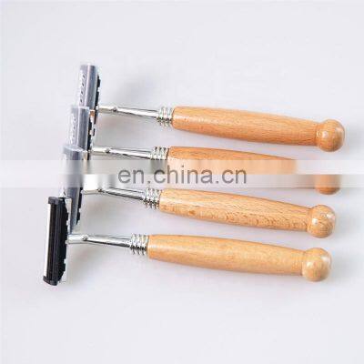 Custom Shaving Brush Wooden Razors Stand Tripe Blades Safety Razors Safty Shaver Throat Wooden