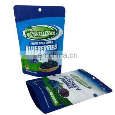 Custom Printed Food Grade Freeze Dried Blueberry Powder Stand up Pouch Zip Lock Bags for Food Packaging photo-2