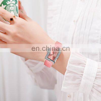 Skmei 9289 Women Wristwatches Leather Strap Diamond Dial Quartz Watce For Ladies Waterproof photo-3