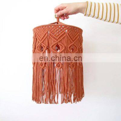 Hot Sale Macrame Lampshade Boho Ceiling Light Handmade High Quality photo-2
