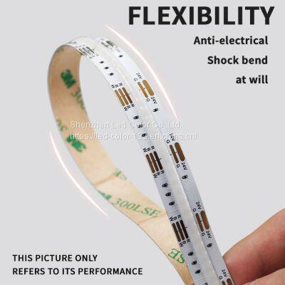 Hot Sale LED COB High Flexibility DC24V 20W/M White PCB RGBW COB LED Strip