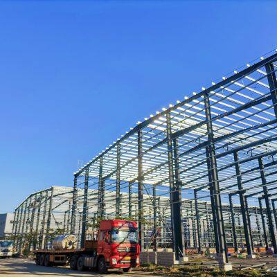 Modular Prefabricated Portable Steel Frame Structure Building Industrial Warehouse Shed Steel Structures photo-2