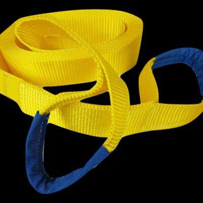15 Tonne Polyester Double Duplex Flat Webbing Lifting Sling Strap Belt With Soft Eyes photo-2