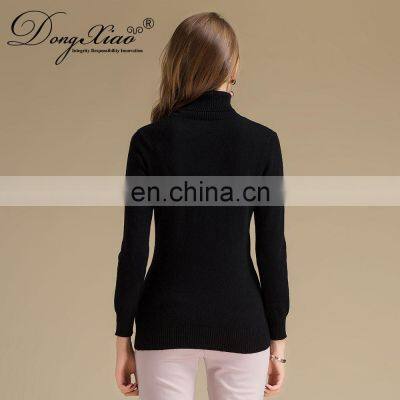 Basic Design Solid Pattern Cashmere Turtleneck Sweater for Women Winter Office Lady Style OEM Service for Adults photo-6