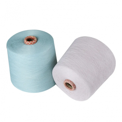 Low Price 20/1 ne Carded Cotton Yarn Ne14/1 16s/1 Dyed Cvc 60/40 pc 65/35 Blended Yarn for Socks Knitting Embroidery photo-2