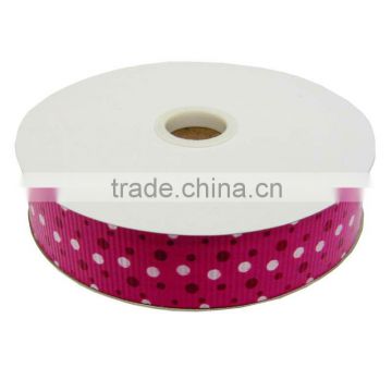 Dots Jacquard Grosgrain Curling Ribbon Roll for Valentine's Day Gift Packaging Decorations