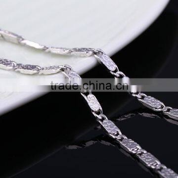 Fashion Jewelry Rhodium Plated Cheap Simple Design Chain Necklace photo-3