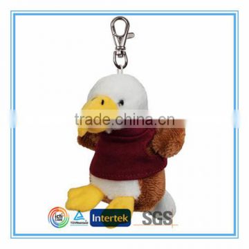 Cheap plush eagles with T-shirt keyring