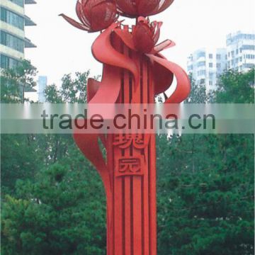 Modern Large Outdoor Painted Decorative light Sculpture for Garden decoration