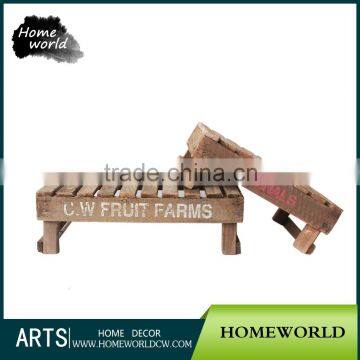 2016 Novelty Wooden Table Garden Decorative Fruit Display Table Rectangular Vintage Wooden Table