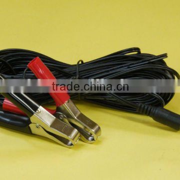 DC 5.5 x2.1 to 30A battery clip cable assembly