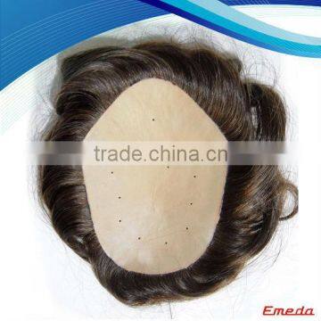 Comfortable and Breathable indian remy human hair mens wigs